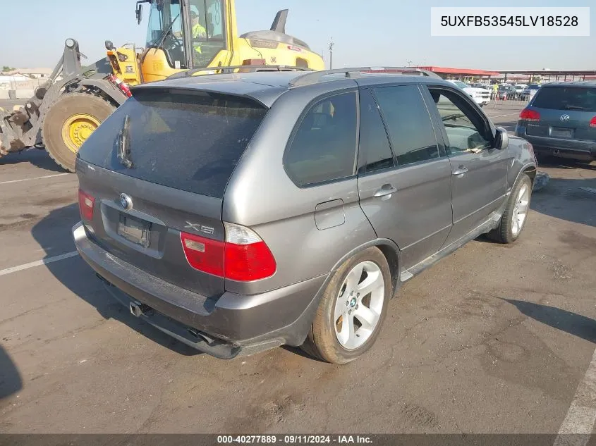 5UXFB53545LV18528 2005 BMW X5 4.4I