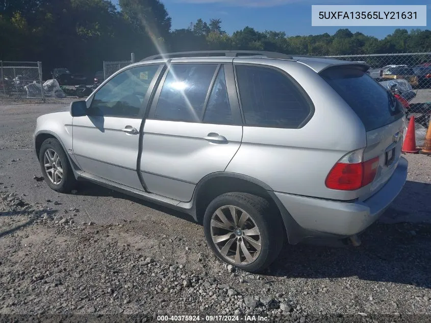 2005 BMW X5 3.0I VIN: 5UXFA13565LY21631 Lot: 40375924