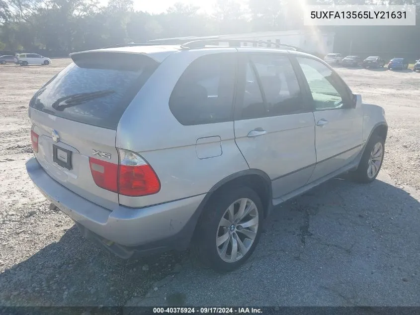 5UXFA13565LY21631 2005 BMW X5 3.0I