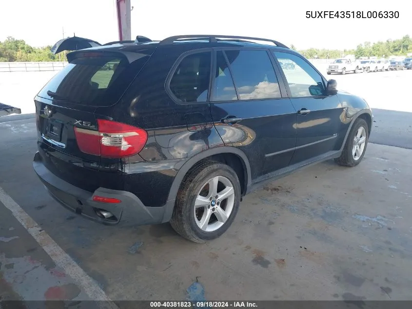 5UXFE43518L006330 2008 BMW X5 3.0I