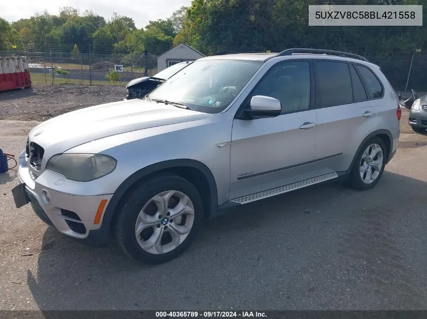 2011 BMW X5 xDrive50I VIN: 5UXZV8C58BL421558 Lot: 40365789