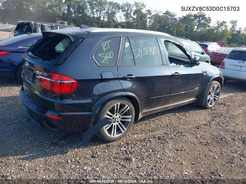 2013 BMW X5 xDrive50I VIN: 5UXZV8C53D0C15703 Lot: 40333039