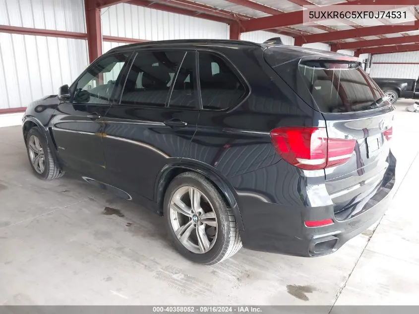 2015 BMW X5 xDrive50I VIN: 5UXKR6C5XF0J74531 Lot: 40358052