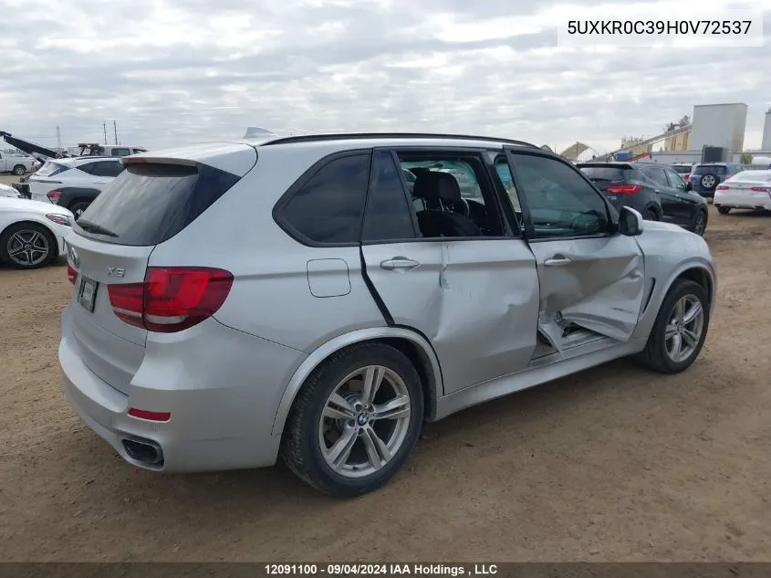 2017 BMW X5 VIN: 5UXKR0C39H0V72537 Lot: 12091100