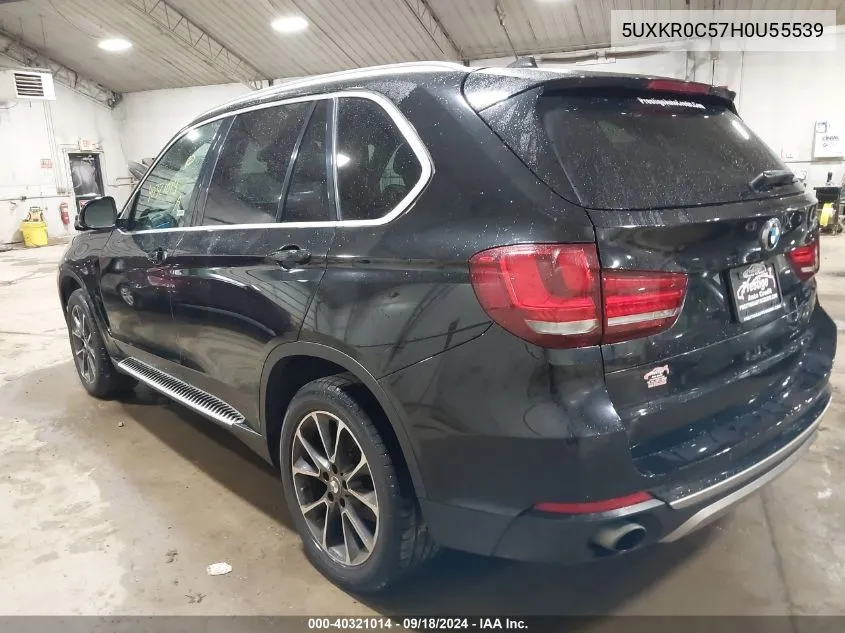 2017 BMW X5 xDrive35I VIN: 5UXKR0C57H0U55539 Lot: 40321014