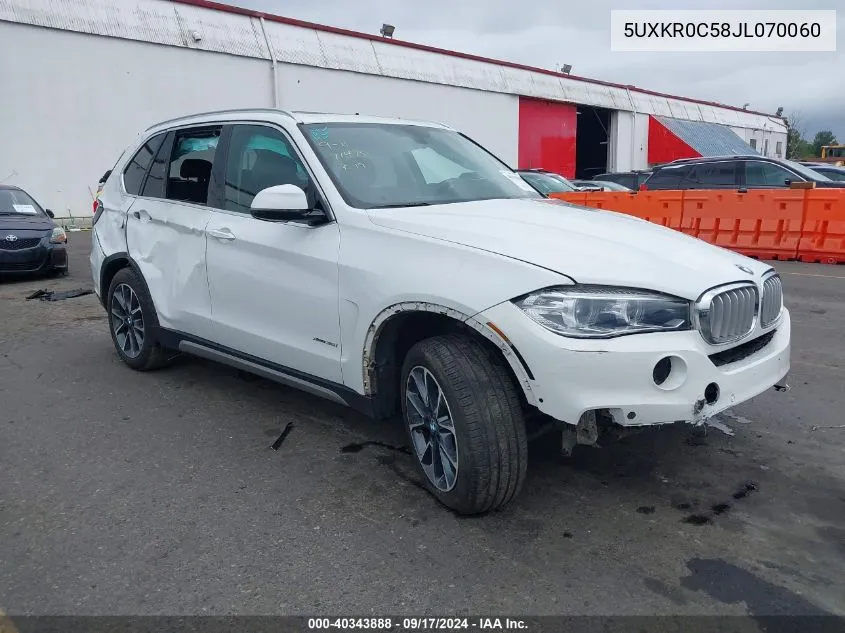 2018 BMW X5 xDrive35I VIN: 5UXKR0C58JL070060 Lot: 40343888