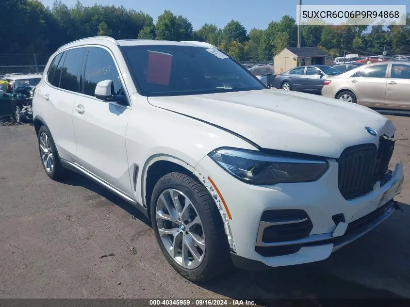 2023 BMW X5 xDrive40I VIN: 5UXCR6C06P9R94868 Lot: 40345959