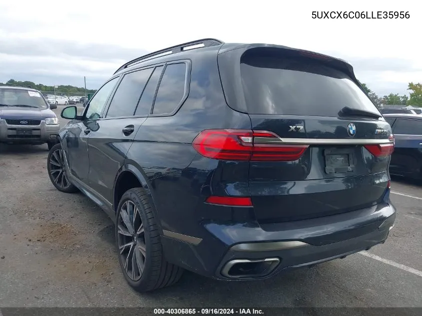 2020 BMW X7 M50I VIN: 5UXCX6C06LLE35956 Lot: 40306865