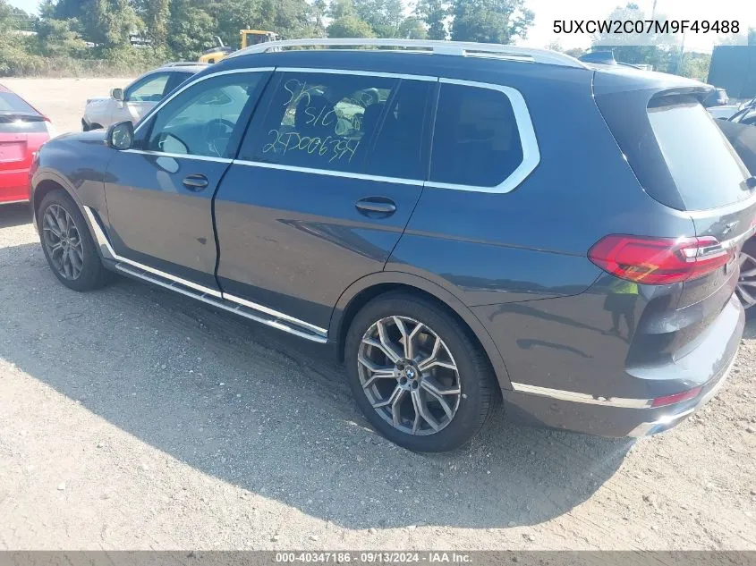 5UXCW2C07M9F49488 2021 BMW X7 xDrive40I