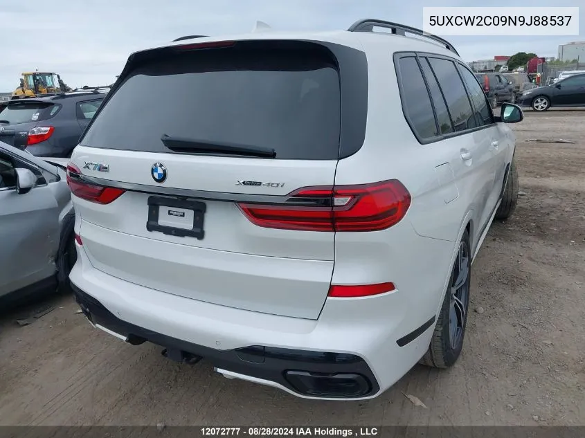 5UXCW2C09N9J88537 2022 BMW X7