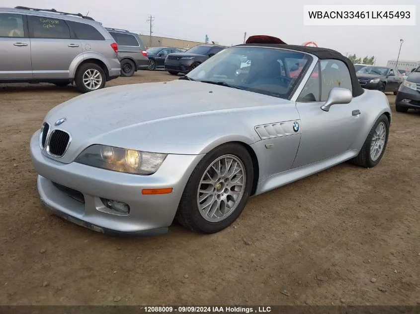 2001 BMW Z3 Series VIN: WBACN33461LK45493 Lot: 12088009