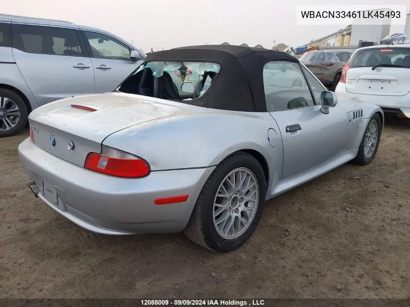 2001 BMW Z3 Series VIN: WBACN33461LK45493 Lot: 12088009