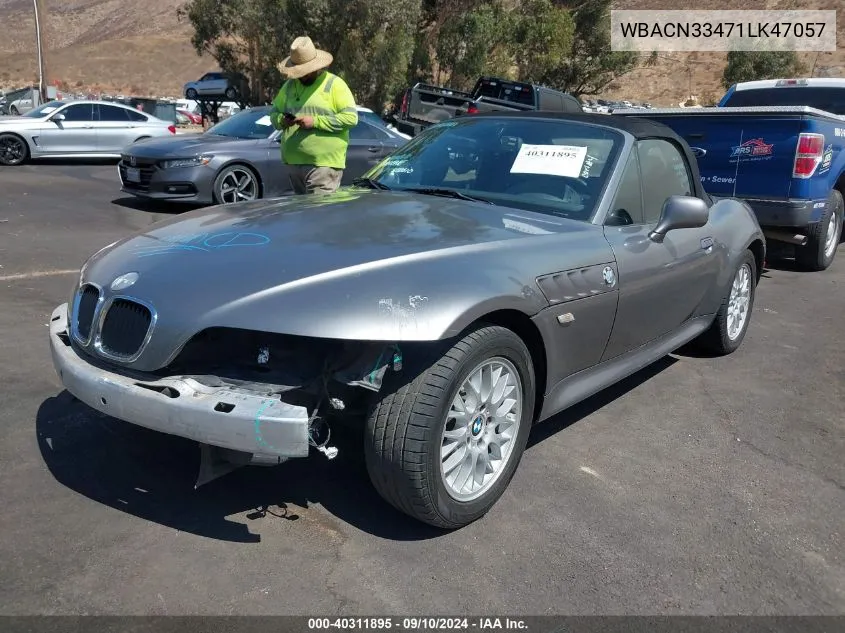 2001 BMW Z3 2.5I VIN: WBACN33471LK47057 Lot: 40311895