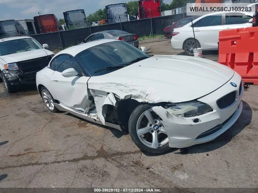 WBALL5C58CJ103283 2012 BMW Z4 Sdrive28I