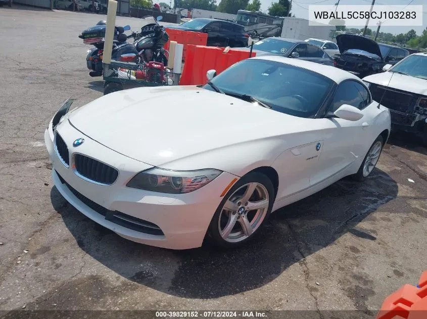 WBALL5C58CJ103283 2012 BMW Z4 Sdrive28I