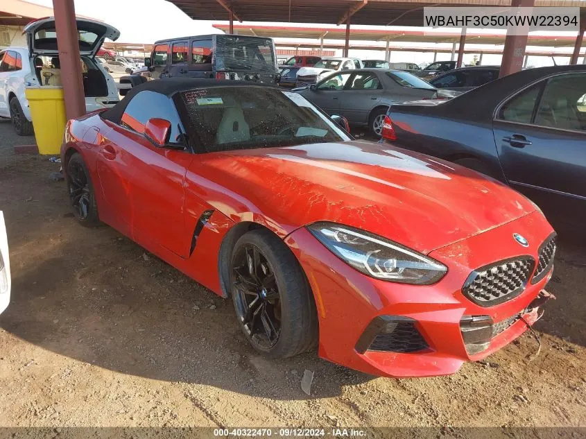 WBAHF3C50KWW22394 2019 BMW Z4 Sdrive30I