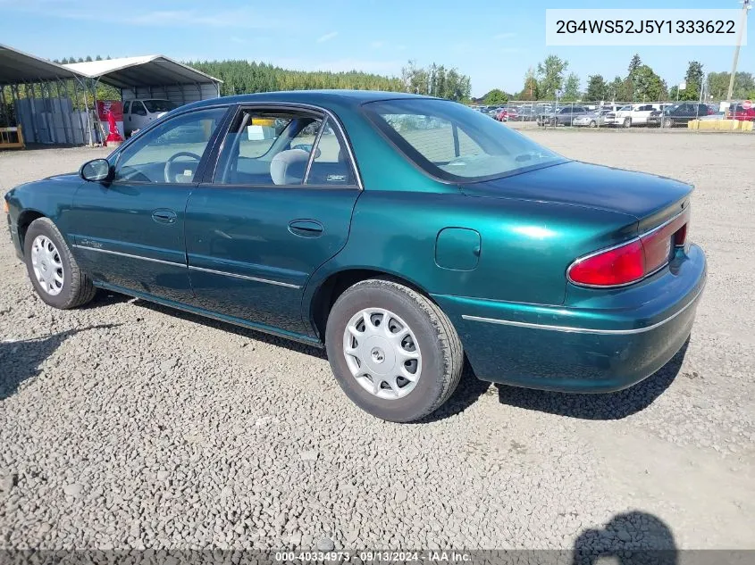 2000 Buick Century Custom VIN: 2G4WS52J5Y1333622 Lot: 40334973