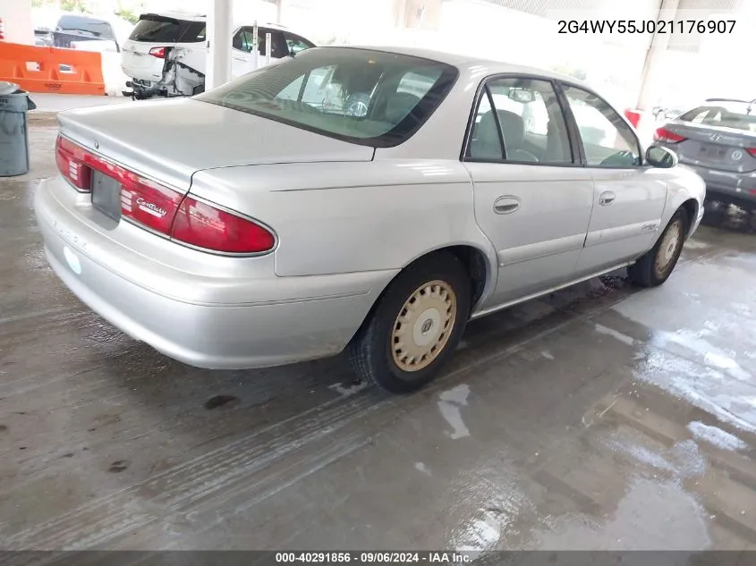 2002 Buick Century Limited VIN: 2G4WY55J021176907 Lot: 40291856