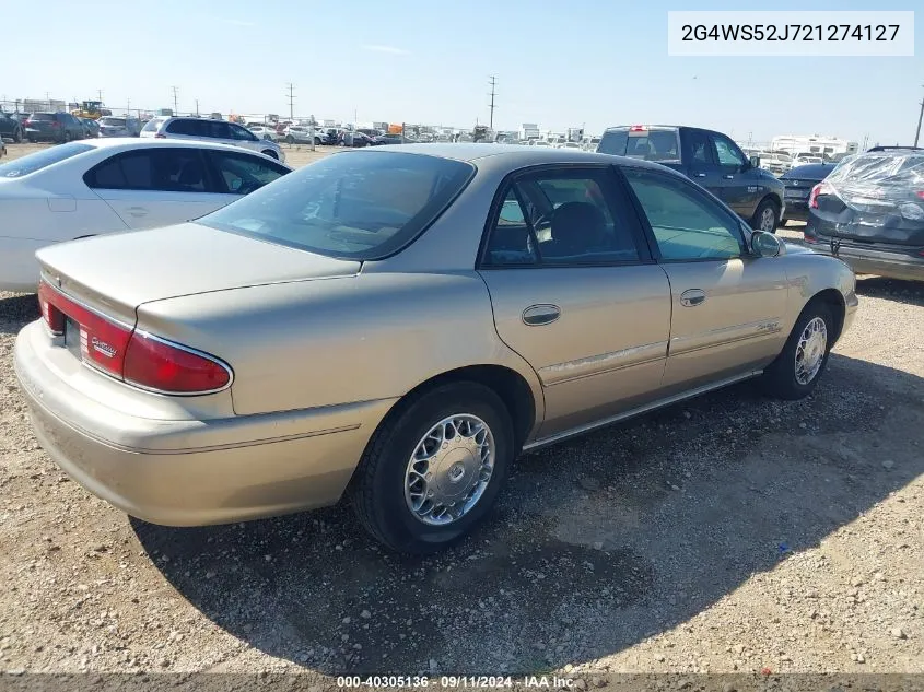 2G4WS52J721274127 2002 Buick Century Custom