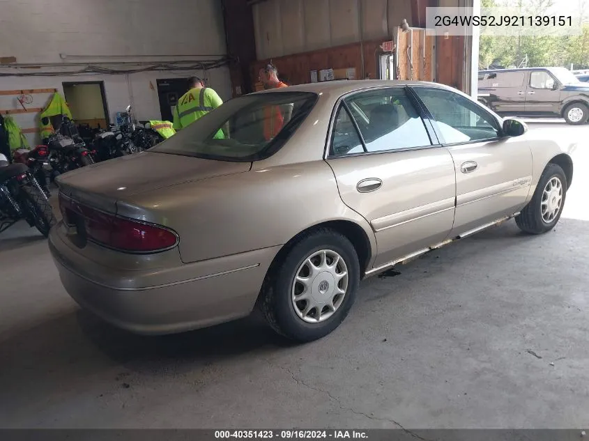 2G4WS52J921139151 2002 Buick Century Custom