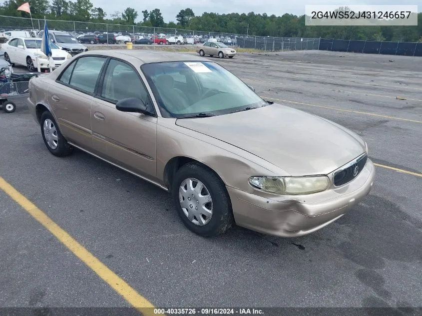 2003 Buick Century Custom VIN: 2G4WS52J431246657 Lot: 40335726