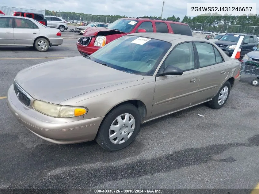 2003 Buick Century Custom VIN: 2G4WS52J431246657 Lot: 40335726