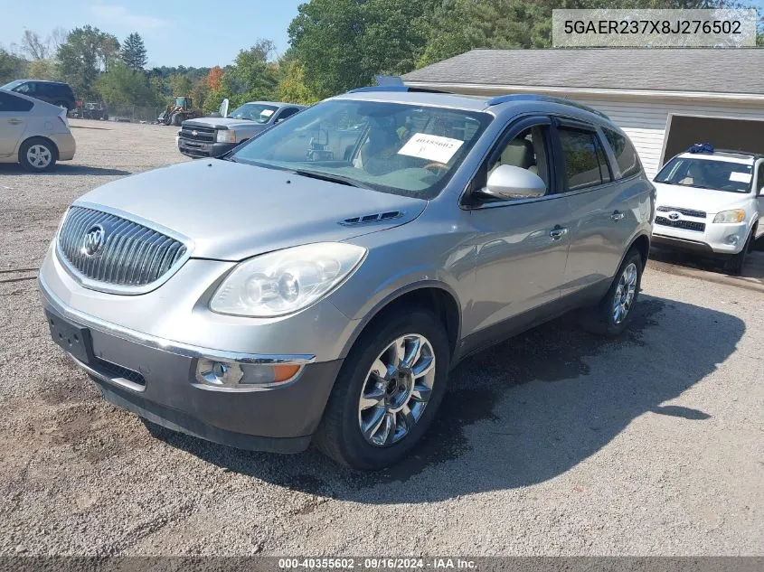 2008 Buick Enclave Cxl VIN: 5GAER237X8J276502 Lot: 40355602