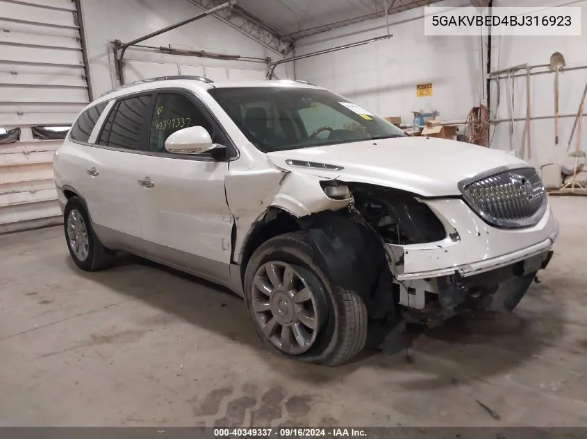 5GAKVBED4BJ316923 2011 Buick Enclave 1Xl