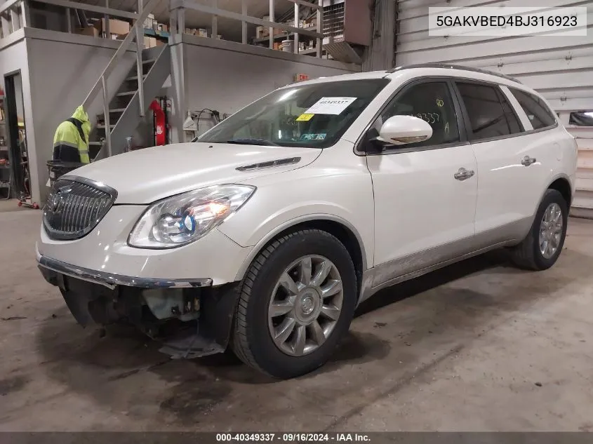 2011 Buick Enclave 1Xl VIN: 5GAKVBED4BJ316923 Lot: 40349337