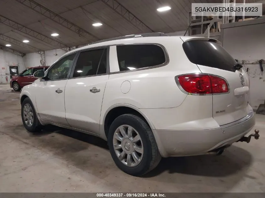 5GAKVBED4BJ316923 2011 Buick Enclave 1Xl