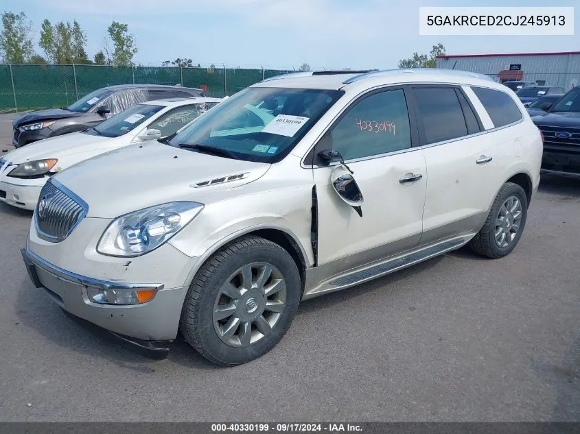 2012 Buick Enclave Leather VIN: 5GAKRCED2CJ245913 Lot: 40330199