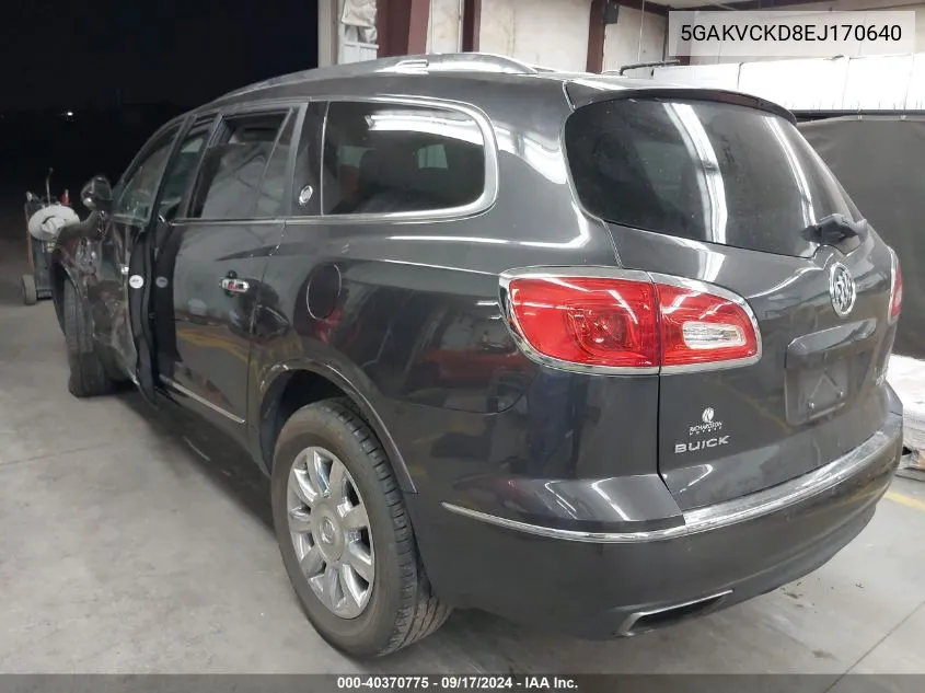 2014 Buick Enclave Premium VIN: 5GAKVCKD8EJ170640 Lot: 40370775