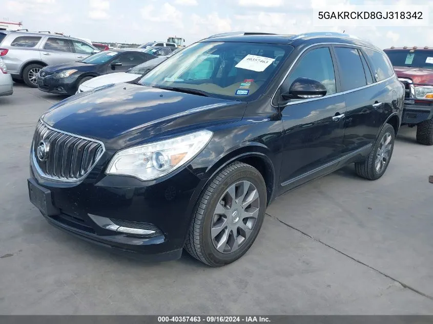 5GAKRCKD8GJ318342 2016 Buick Enclave Premium