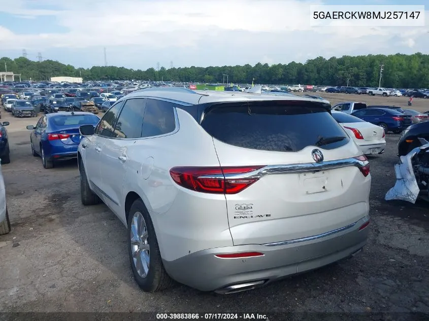 2021 Buick Enclave Fwd Premium VIN: 5GAERCKW8MJ257147 Lot: 39883866