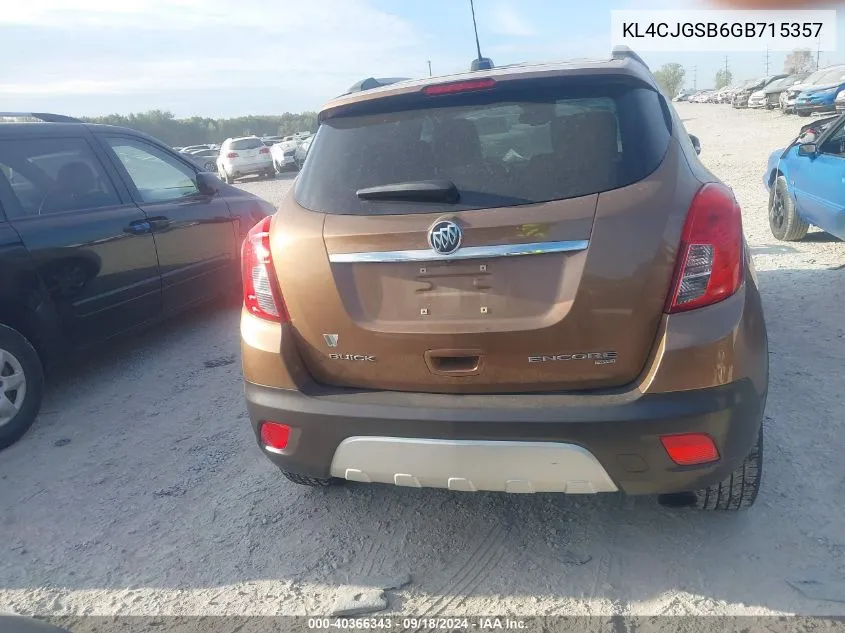 KL4CJGSB6GB715357 2016 Buick Encore