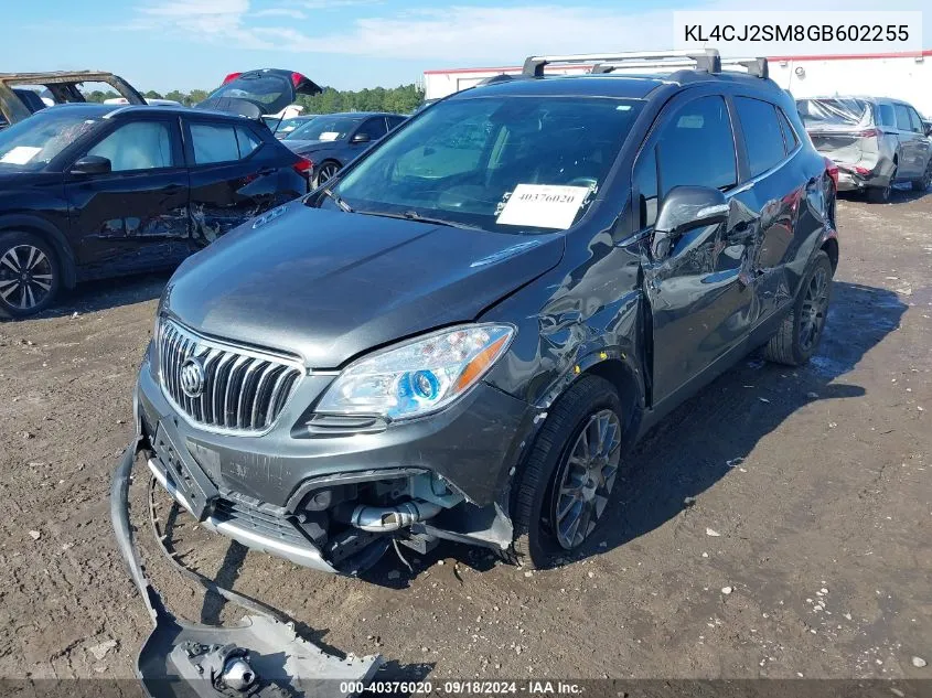 KL4CJ2SM8GB602255 2016 Buick Encore Sport Touring