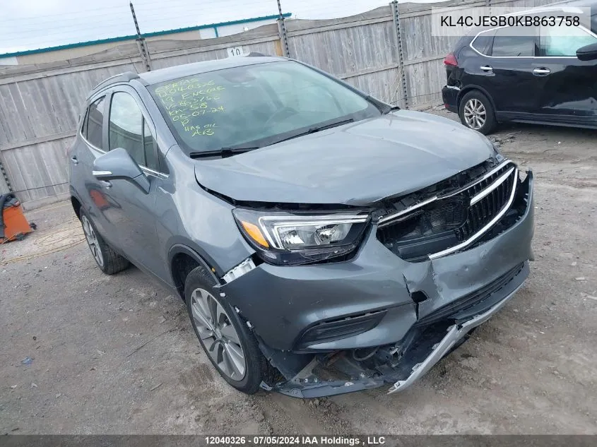 KL4CJESB0KB863758 2019 Buick Encore