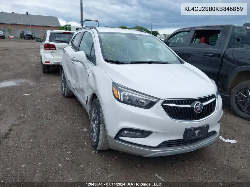 KL4CJ2SB0KB846859 2019 Buick Encore Sport Touring