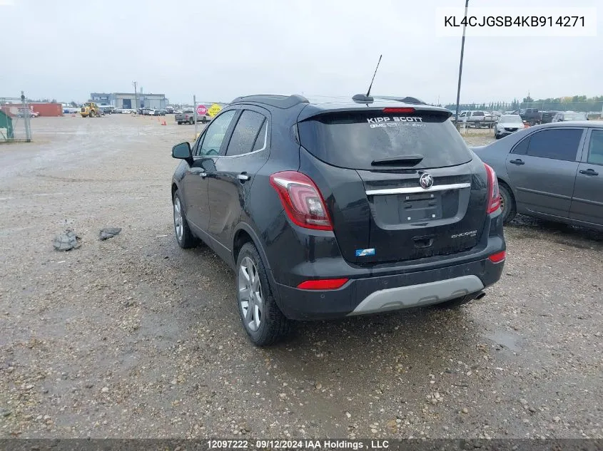 2019 Buick Encore VIN: KL4CJGSB4KB914271 Lot: 12097222