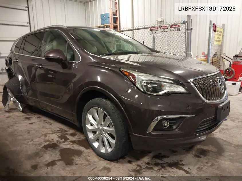 2016 Buick Envision Premium Ii VIN: LRBFXFSX1GD172025 Lot: 40336254