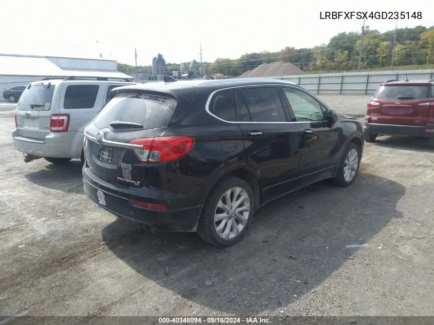 2016 Buick Envision Premium Ii VIN: LRBFXFSX4GD235148 Lot: 40348094