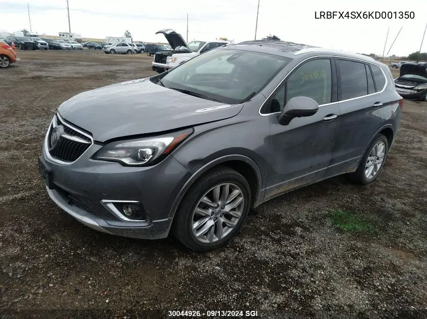 2019 Buick Envision Premium Ii VIN: LRBFX4SX6KD001350 Lot: 30044926