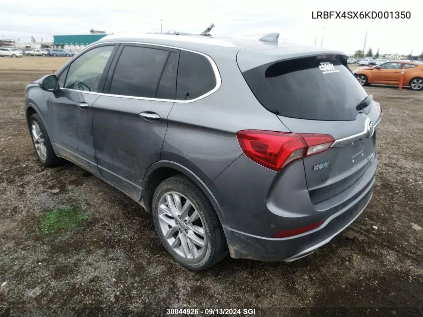 2019 Buick Envision Premium Ii VIN: LRBFX4SX6KD001350 Lot: 30044926