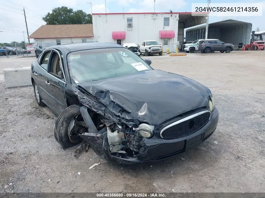 2G4WC582461214356 2006 Buick Lacrosse Cx