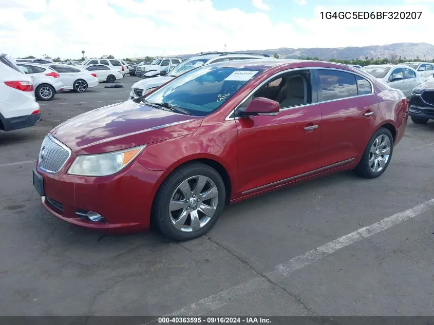 1G4GC5ED6BF320207 2011 Buick Lacrosse Cxl