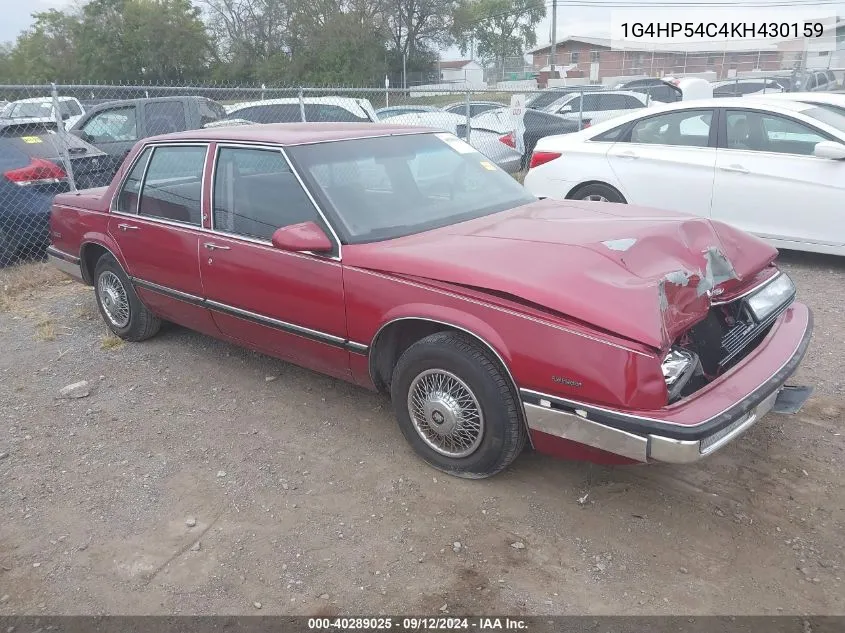 1989 Buick Lesabre Custom VIN: 1G4HP54C4KH430159 Lot: 40289025