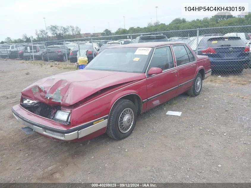 1989 Buick Lesabre Custom VIN: 1G4HP54C4KH430159 Lot: 40289025