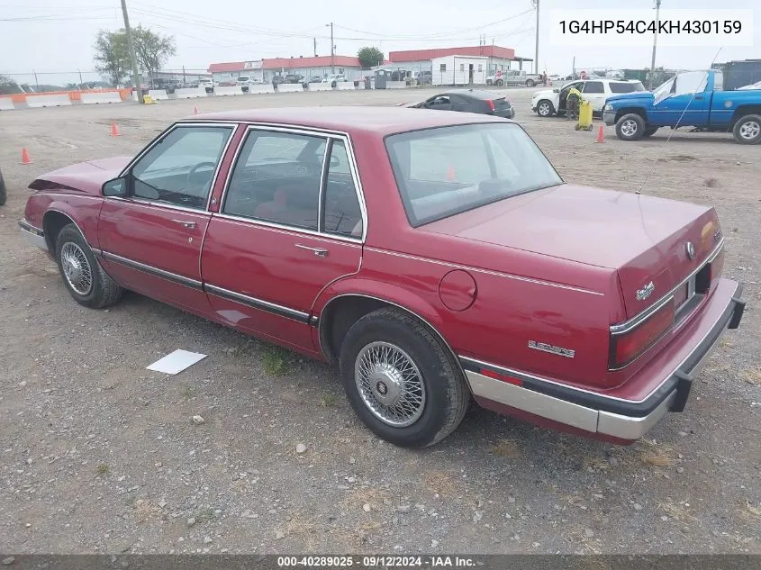 1989 Buick Lesabre Custom VIN: 1G4HP54C4KH430159 Lot: 40289025