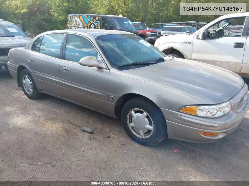 2000 Buick Lesabre Custom VIN: 1G4HP54K7YU148167 Lot: 40308705