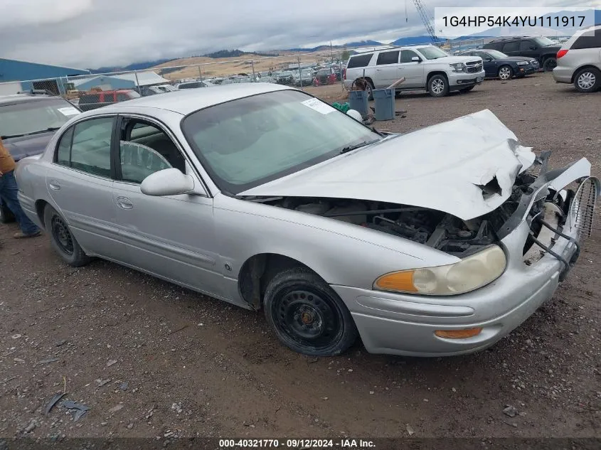 2000 Buick Lesabre Custom VIN: 1G4HP54K4YU111917 Lot: 40321770